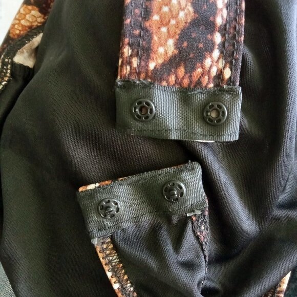 WINDSOR Disco Style One Shoulder Bodysuit Cutout Side in Rust Snake Color Size S - Picture 10 of 16